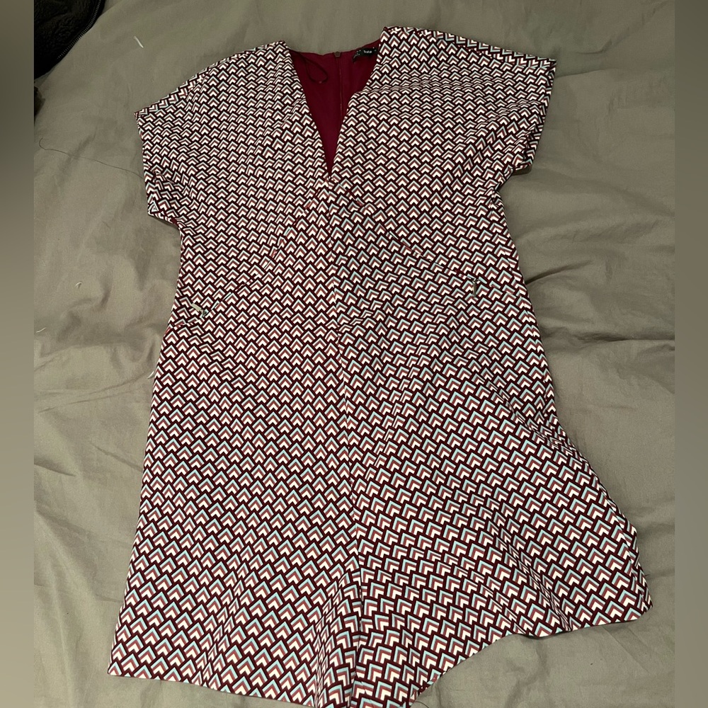 Zara trafaluc vintage print short jumpsuit XS